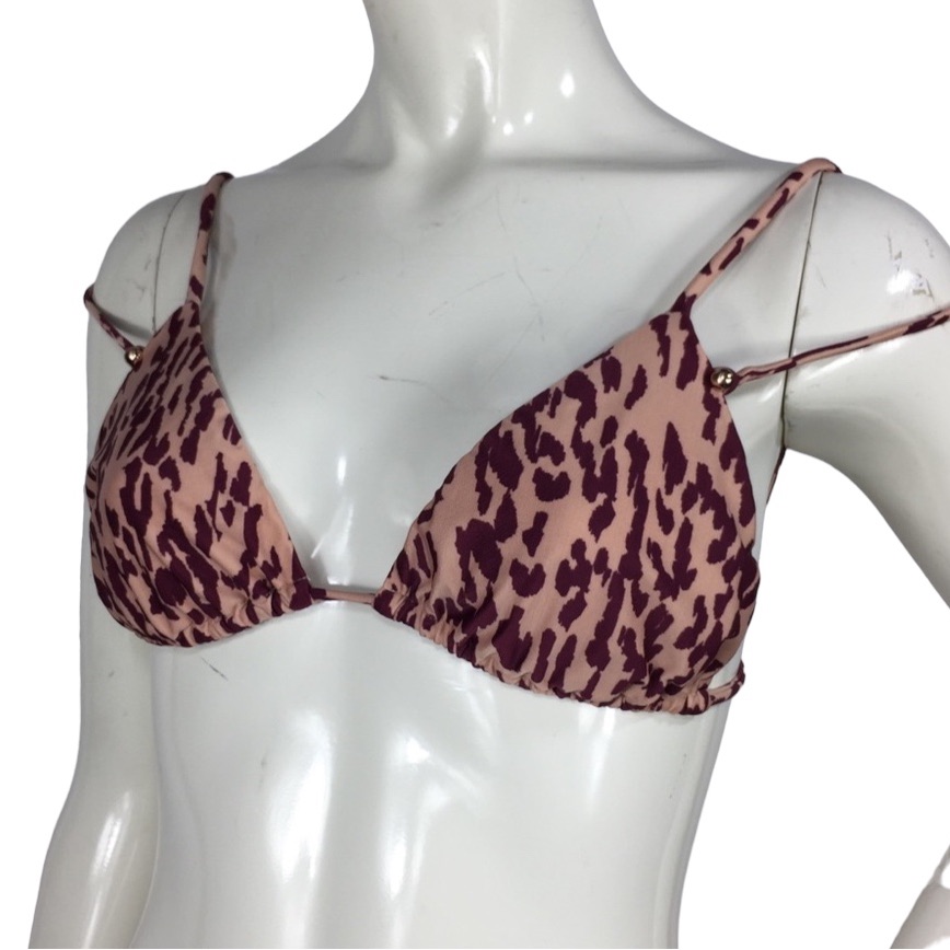 Vix Animal Print Strappy Bikini Top L